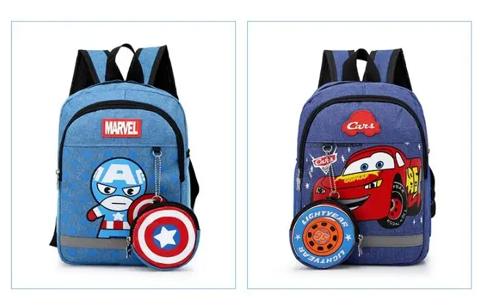 Disney Kids Car Backpack – Cartoon Plush School Bag for Boys and Girls 1