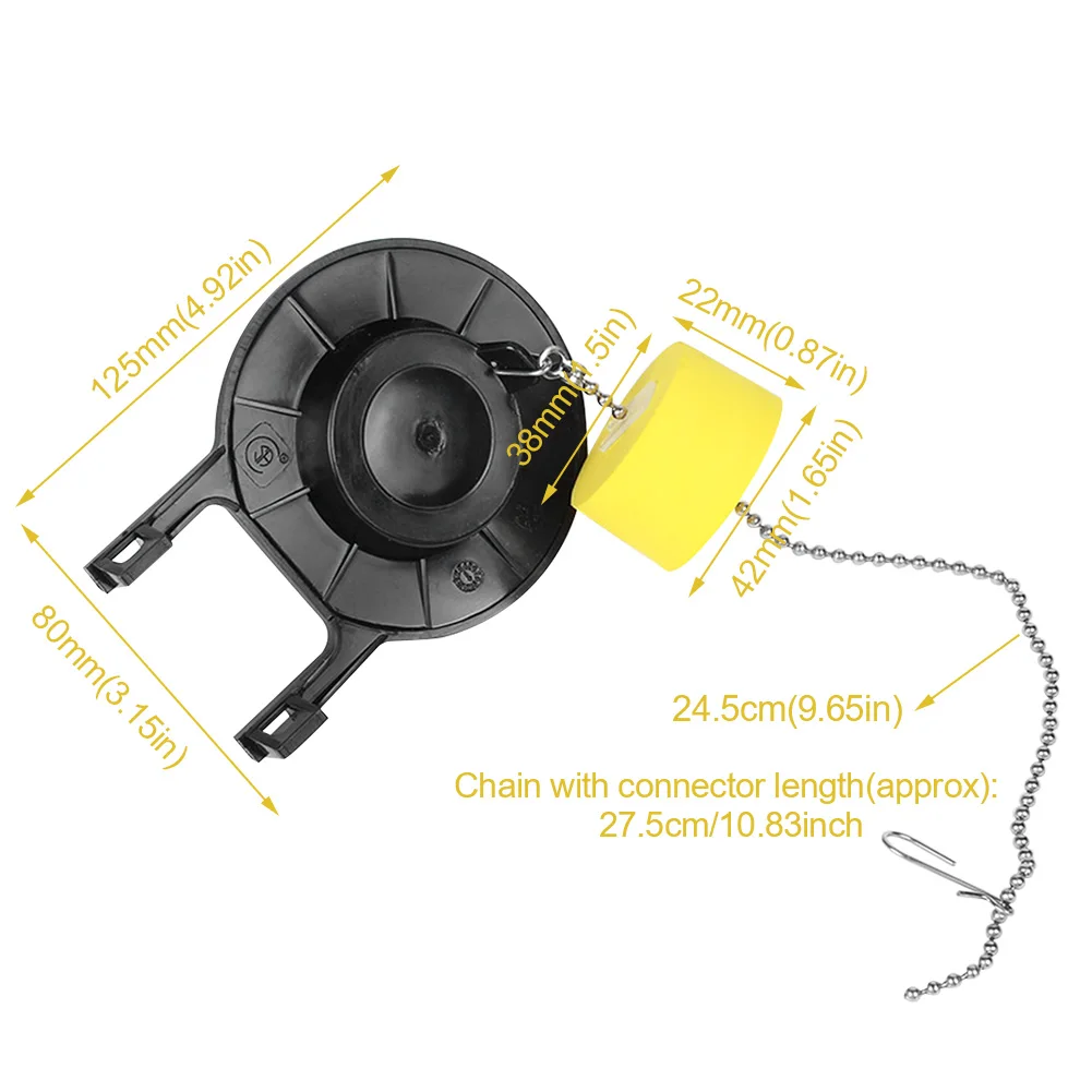 2inch Chain Water Saving Toilet Flapper Tank Flush With Float Universal Drain Valve Bathroom Replacement Parts Sealing Home