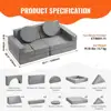 Durable Modular HighDensity Foam Toddler Sofa for playing and Sleeping Kids Furniture for bedroom or Playroom 4