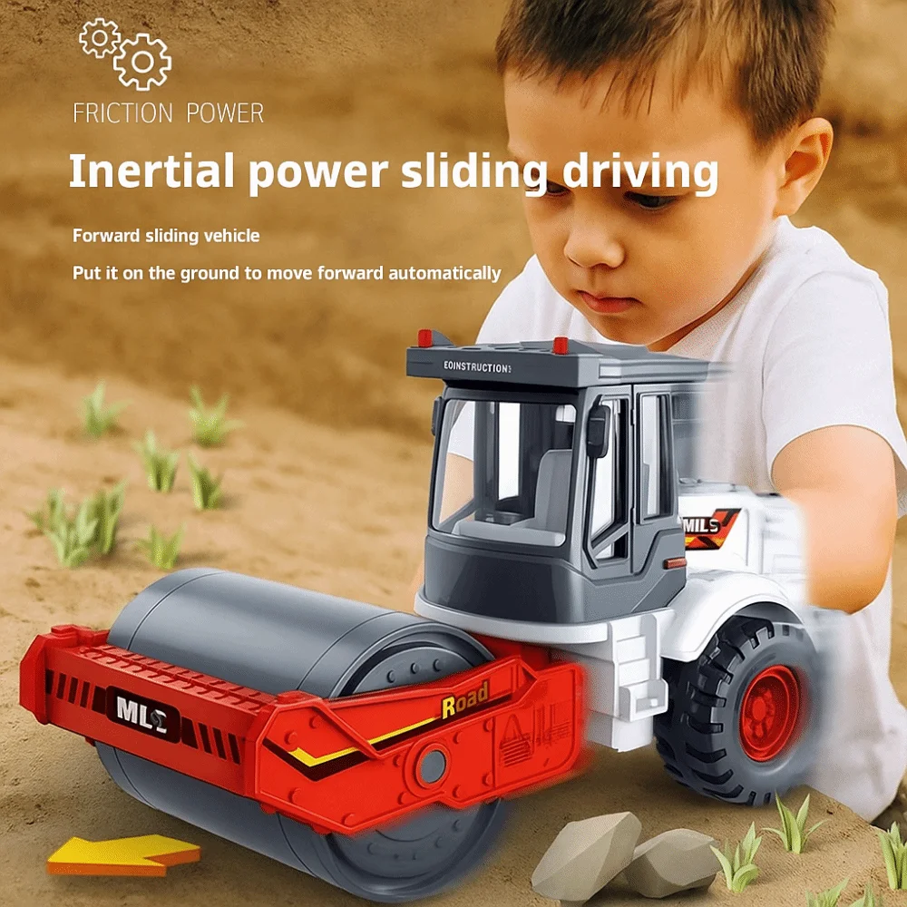 1:60 Scale Engineering Car Model Road Roller Forklift Dumper Construction Truck Toys Vehicle Toy High Simulation