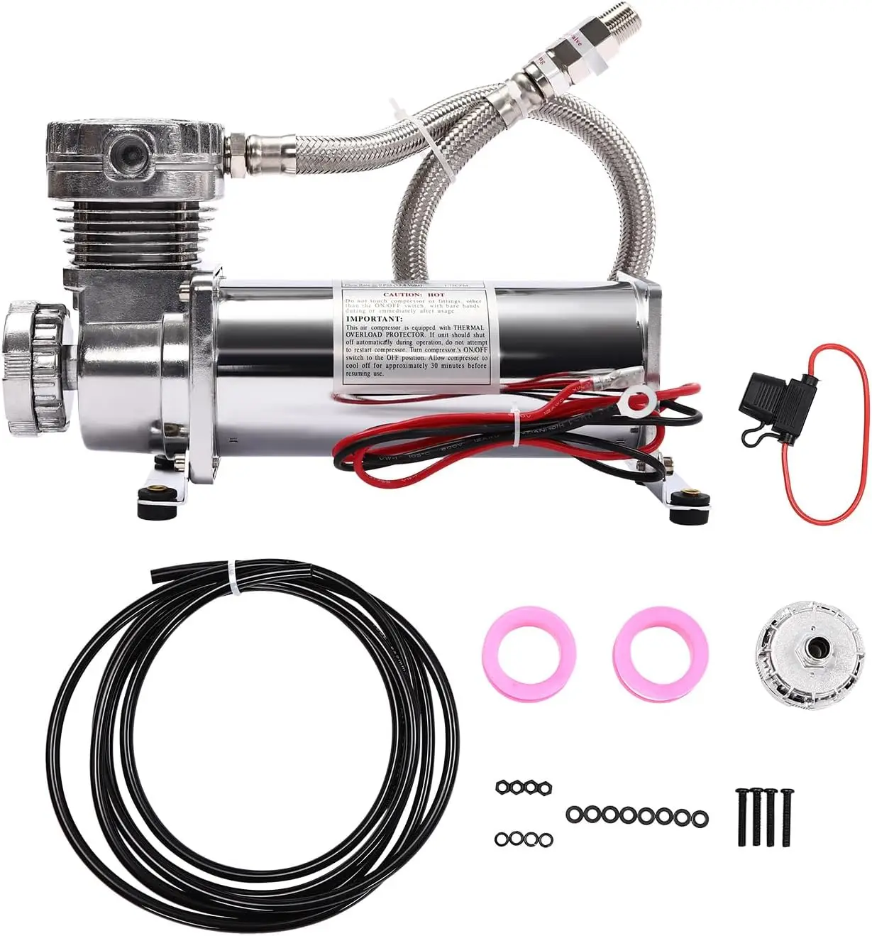 Luftfederungs-Luftkompressor, 200–300 W, 200 PSI, 50 l, Hochleistungs-Luftkompressor, 23 Ampere, für Autohupen, Luftfederungssystem – Detail 2