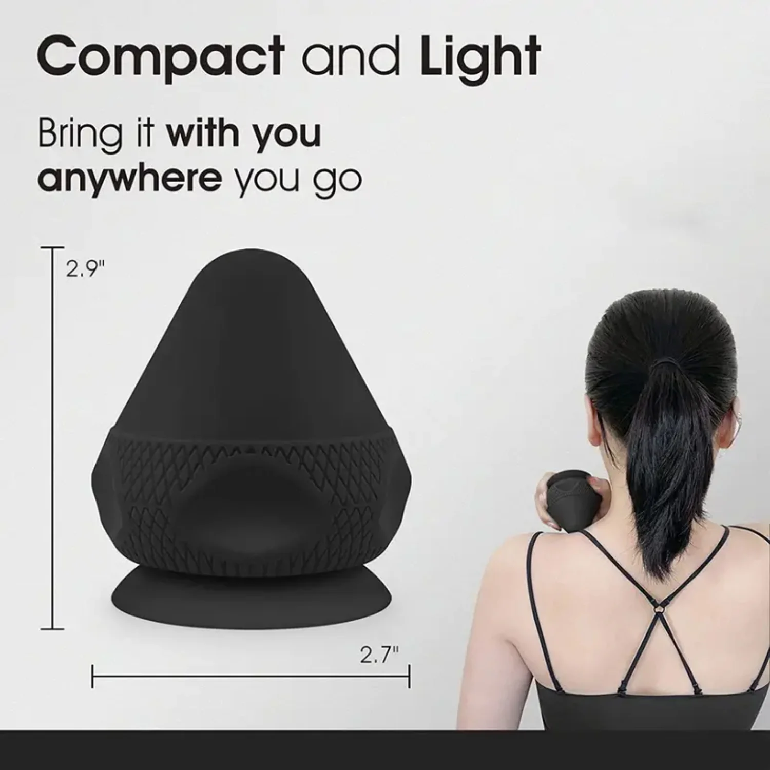 1pc Muscle Pain Relief Therapy Massage Ball with Suction Cup for Yoga and Fitness-Deep Tissue Self Massager for Back, Neck, He