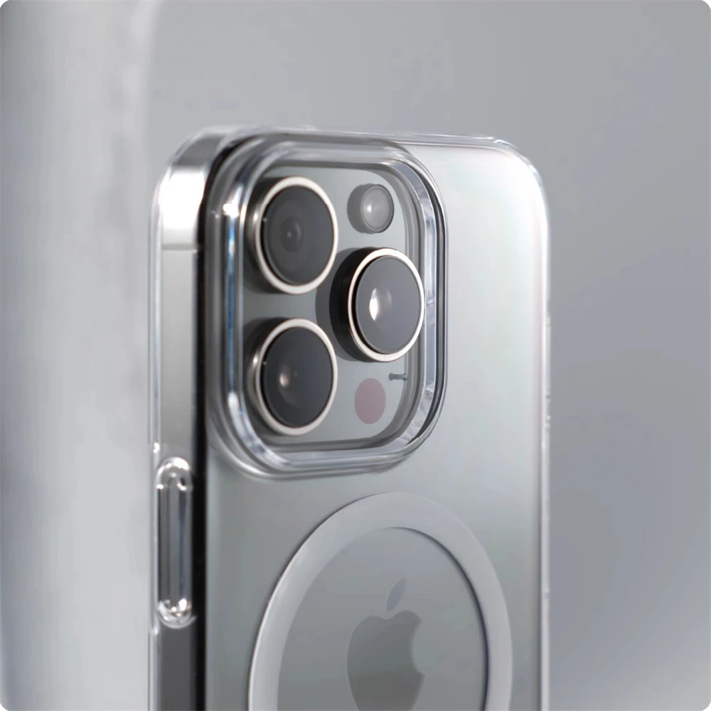Ultra-Slim Magnetic Wireless Charging Hard Case - HD Transparent