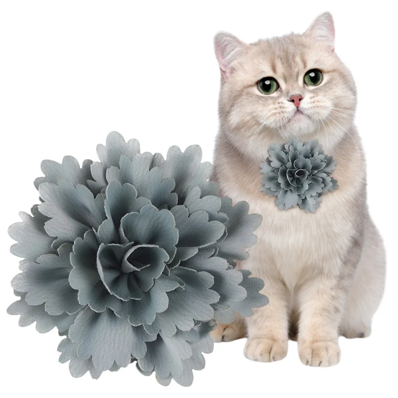 1 Pz Piccolo Gatto Cucciolo Collare Charms Chiffon Cane Bowknot Fiore Collare Ciondolo Forniture Per Cani Accessori Per Cani Gatto Scorrevole
