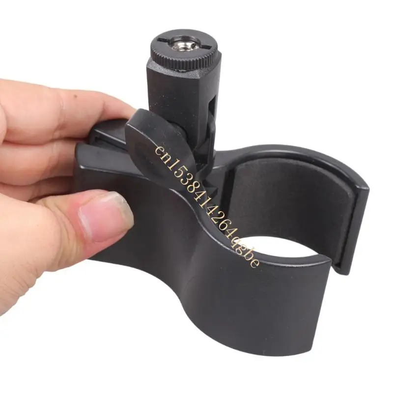 다양한 표면에 안전하게 부착하기 위한 스폰지 패드가 있는 더블 그립 마이크 스탠드 홀더 T5UE