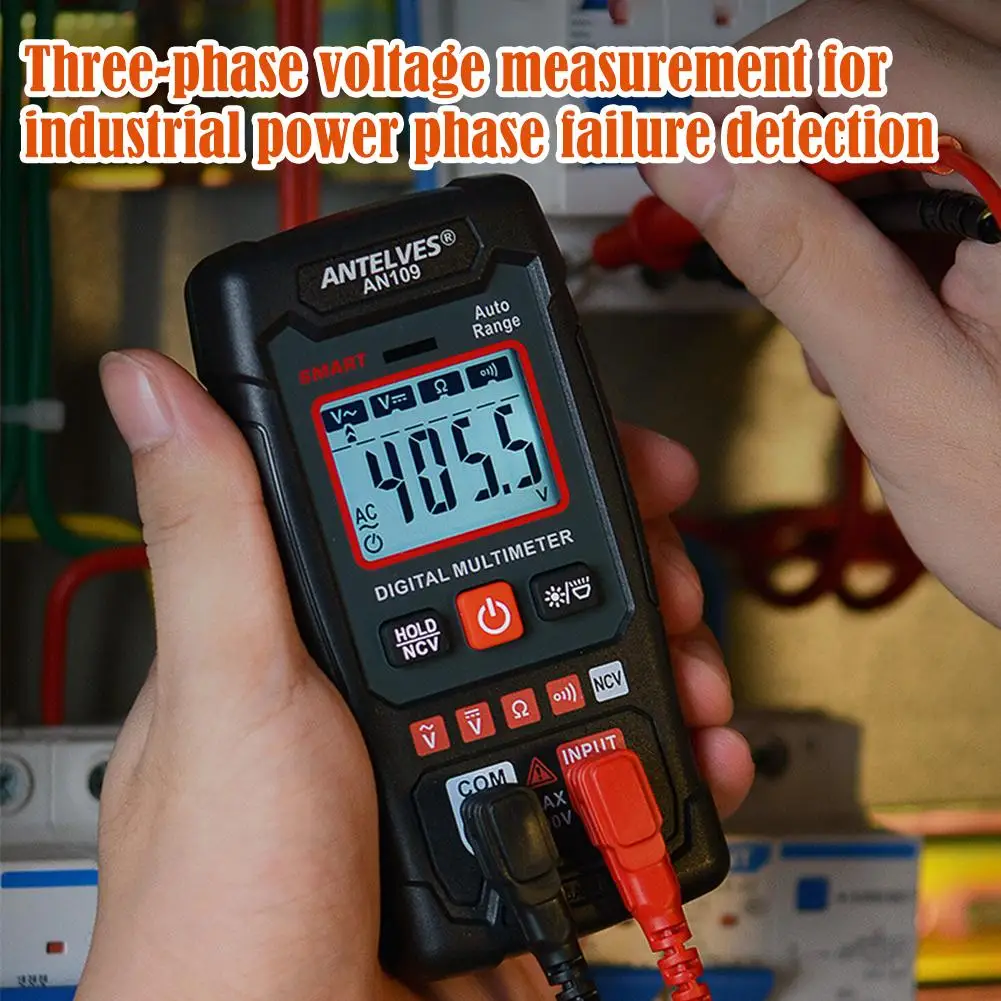 AN109 Portable Smart Digital Multimeter Voltage Meter Current Ohm Tester High-precision Anti Burn Electrician Multimeter digital multimeter multimeter tester