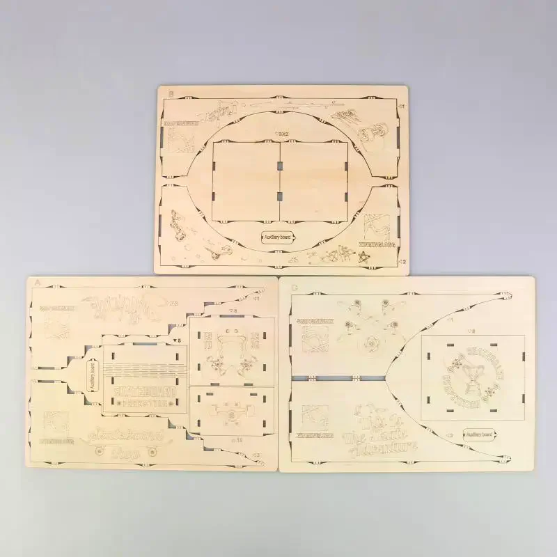 나무 핑거 스케이트파크 핑거보드 전시대 브리지 플라스틱 핑거보딩 손가락 장난감 디지털 데크 ? 빌딩 퍼즐