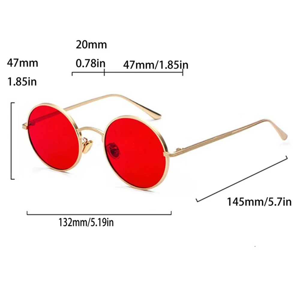 Copper Alloy Steampunk Round Polarized Sunglasses Vintage Men Women Sun Glasses Classic UV400 Metal Frame
