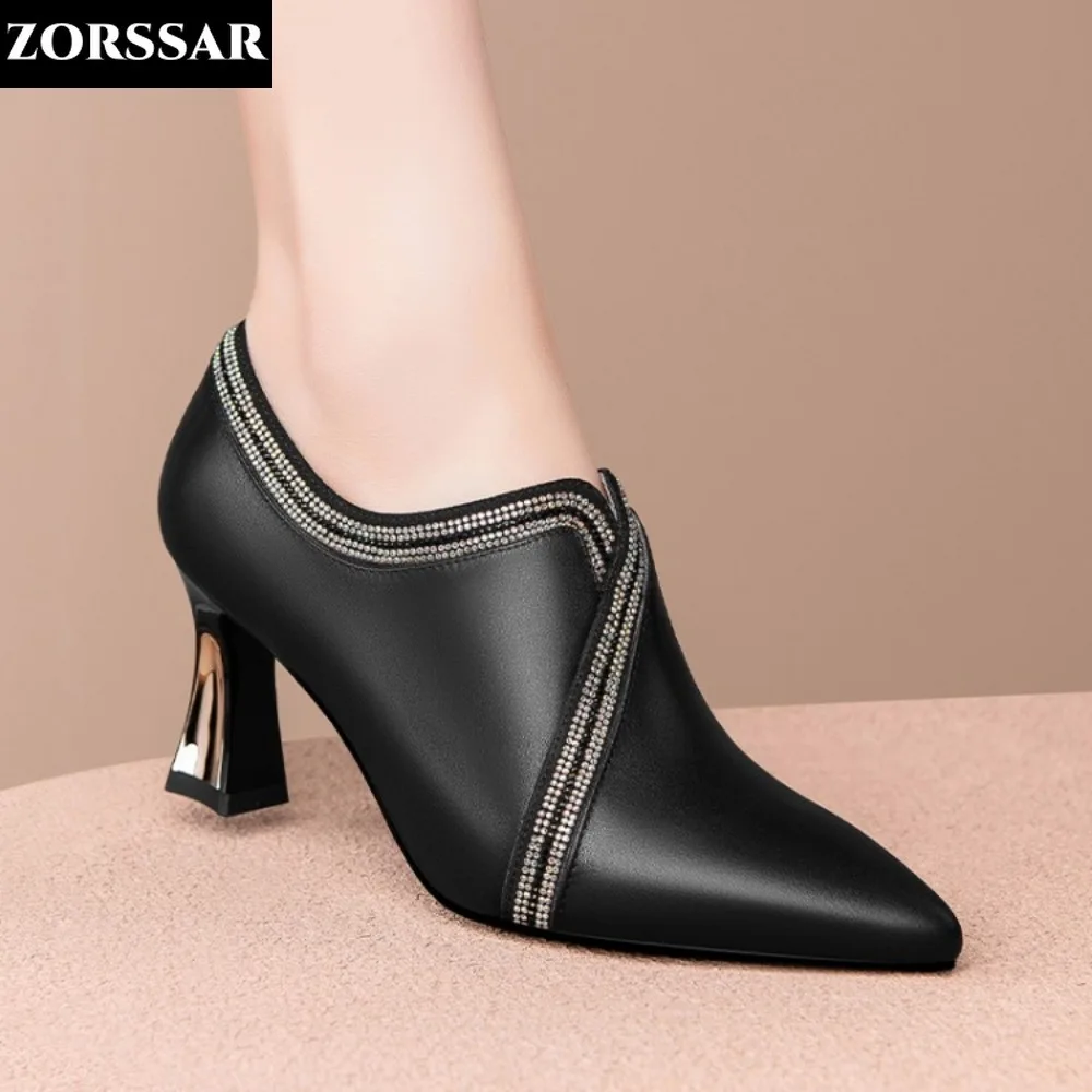 

Korean Style Pointed Toe High Heel White Wedding Shoes Rhinestone Bridal Shoes Small Size Shoes 33-43 Sizes Dress Party Shoe