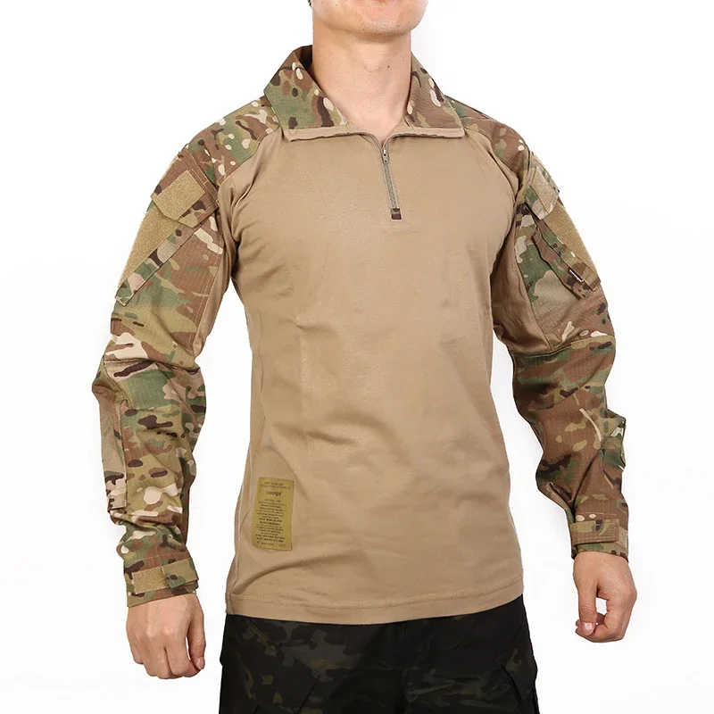 Tactical Shirts GEN3 Combat Tops Mens Camo Tshirts T-shirt Milsim Outdoor Hunting Clothes Hiking Training military Workwear