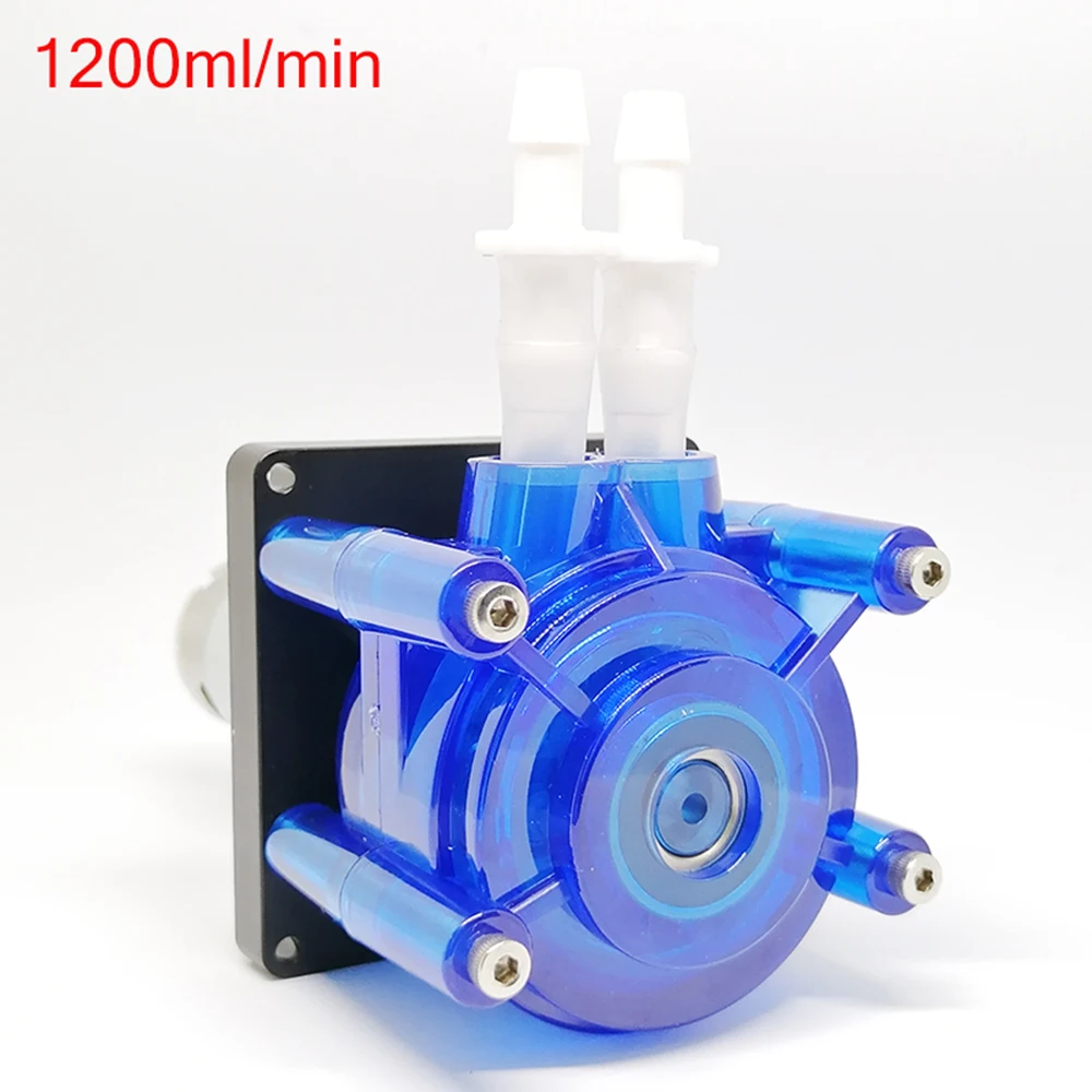 GROTHEN DC 24V Peristaltic Pump Large Flowrate Liquid Dosing Pump 1200ml/min 3 Rollers with Food-grade Silicone Tube for Lab