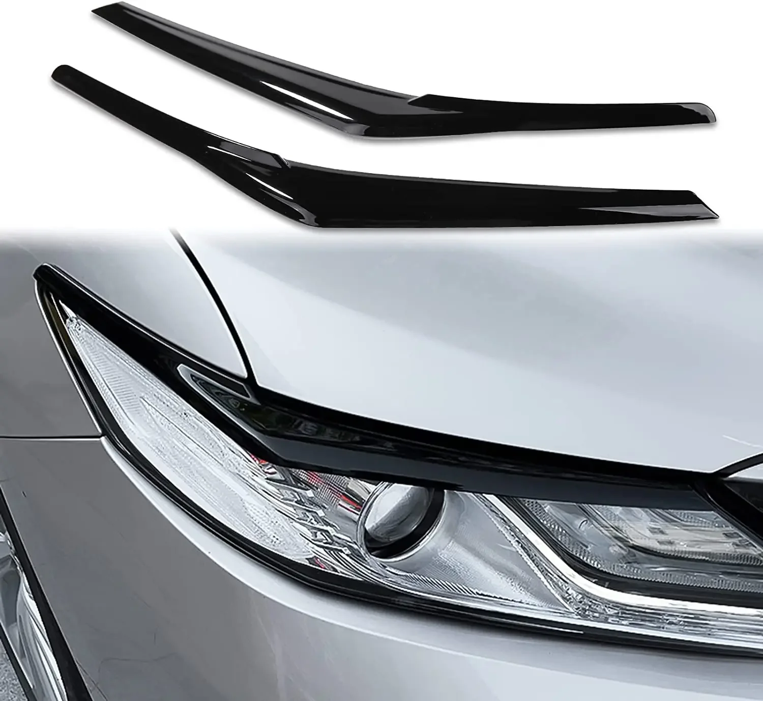 

Aggressive Look Exterior Headlight Eyebrow Eyelid Cover Trim for Toyota Camry Accessories 2019 2020 2021 2022 2023