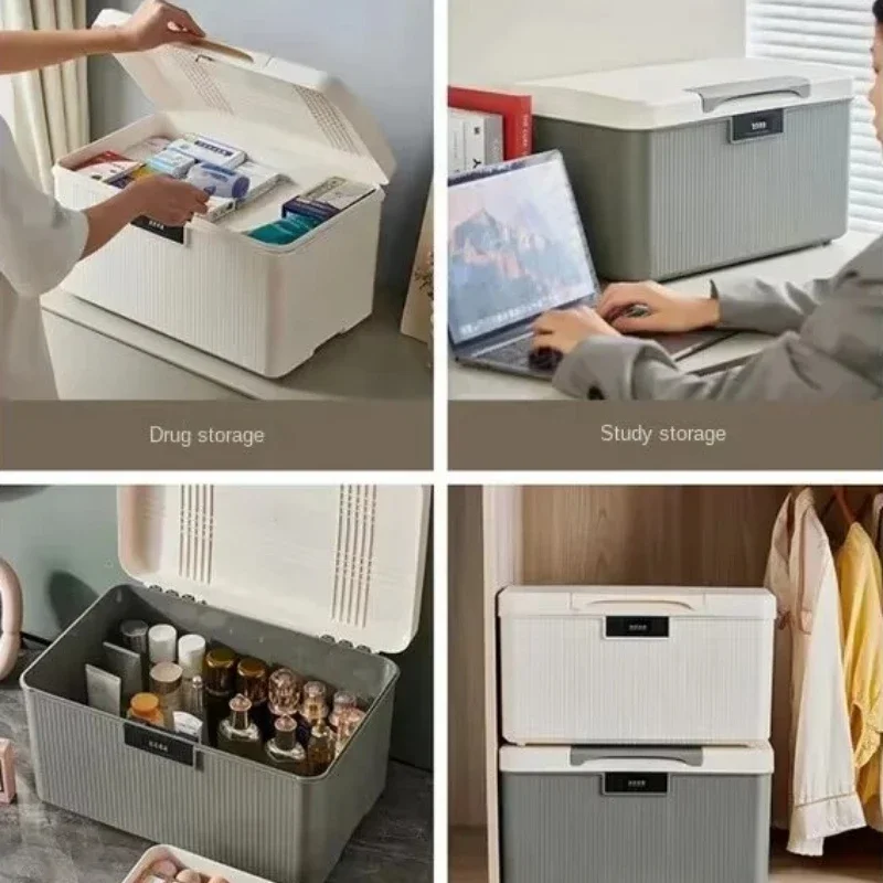 Four Digit Password Lock Safe Box Jewelry High-Security Lock Privacy Storage Private Security Feature Money Safe Box