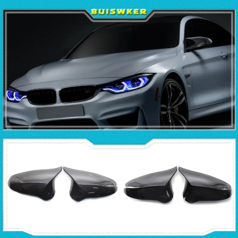 

Rearview Mirror Covers For BMW F80 M3 F82 F83 M4 2015-2018 ABS Carbon Fiber Gloss Black