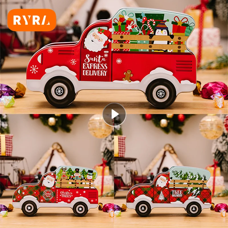 

Wrought Iron Christmas Box Festival Wrought Iron Christmas Candy Boxes Adorable Cartoon Car Designs for Gift Giving Party