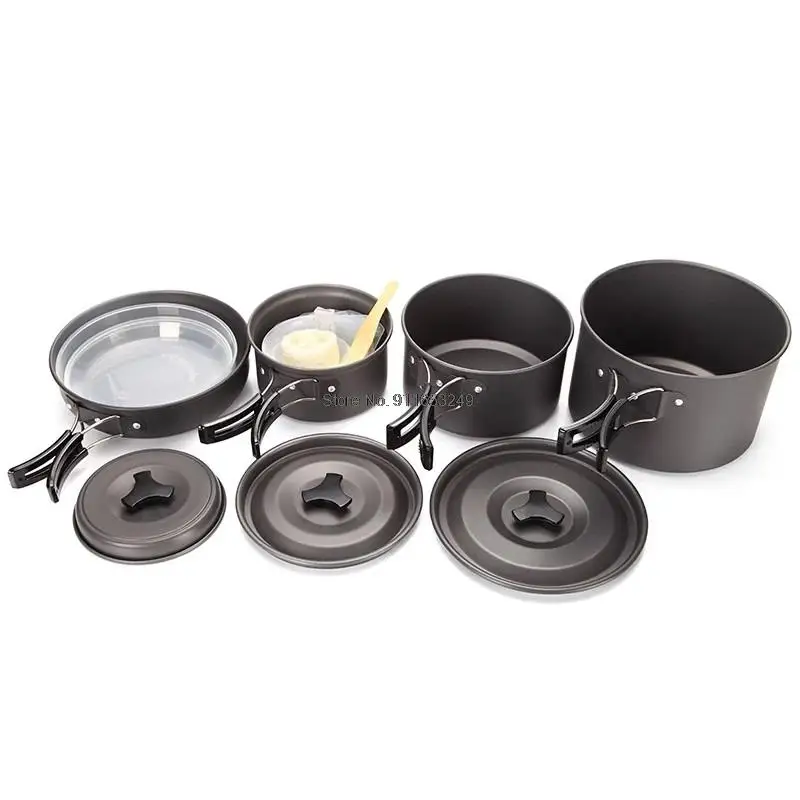 

4-5 person Outdoor Cookware Set DS500 Camping Cooking Pot Pan Set