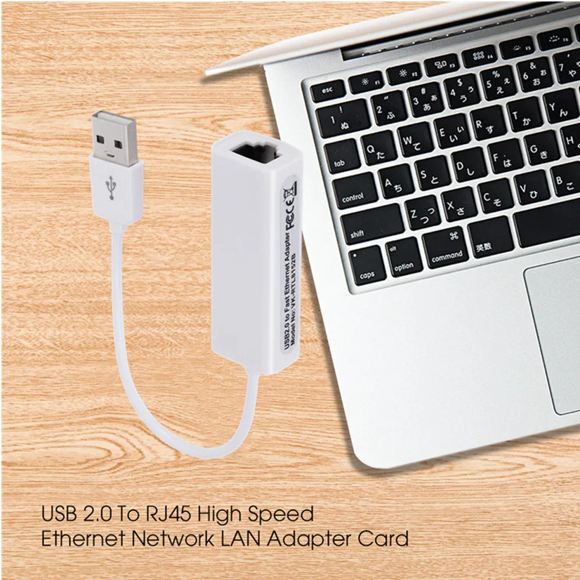 휴대용 USB 2.0-RJ45 네트워크 카드 10/100Mbps USB-RJ45 이더넷 Lan 어댑터 (PC 노트북 용) Windows XP 7 8