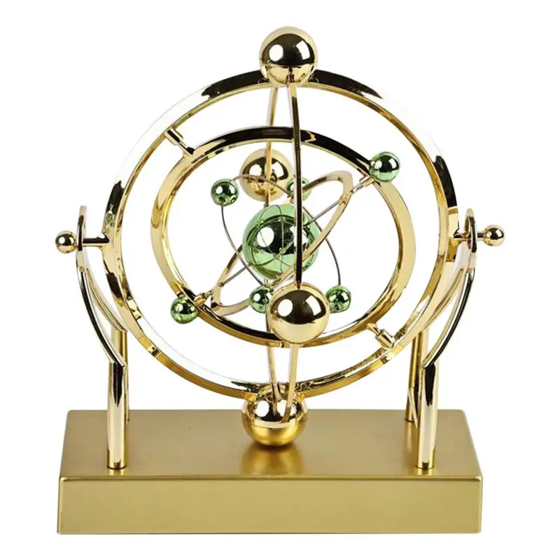 1PC Celestial Orbit Perpetual Motion Pendulum Rotating Wobbler Earth Desktop Model Creative Home Rotary Decoration Desk Gift