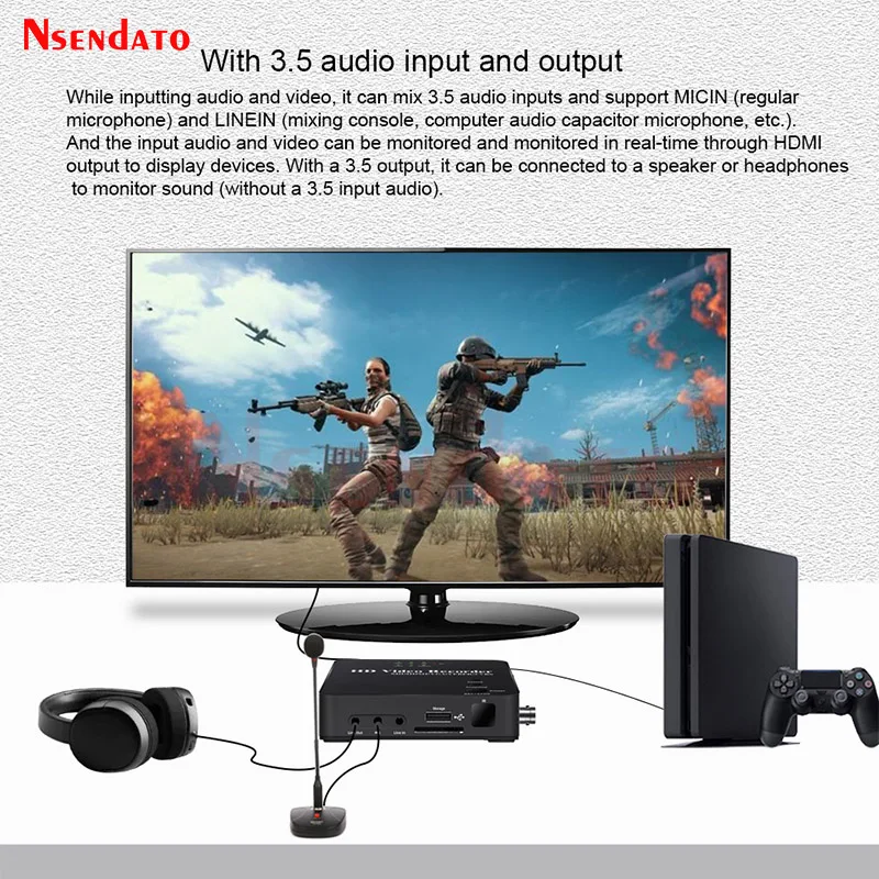 Full HD SDI FHD HDMI Video Capture Card Box Picture-in-Picture HDMI SDI Video Grabber Recorder MP4 For SD Card U Disk Storage 10