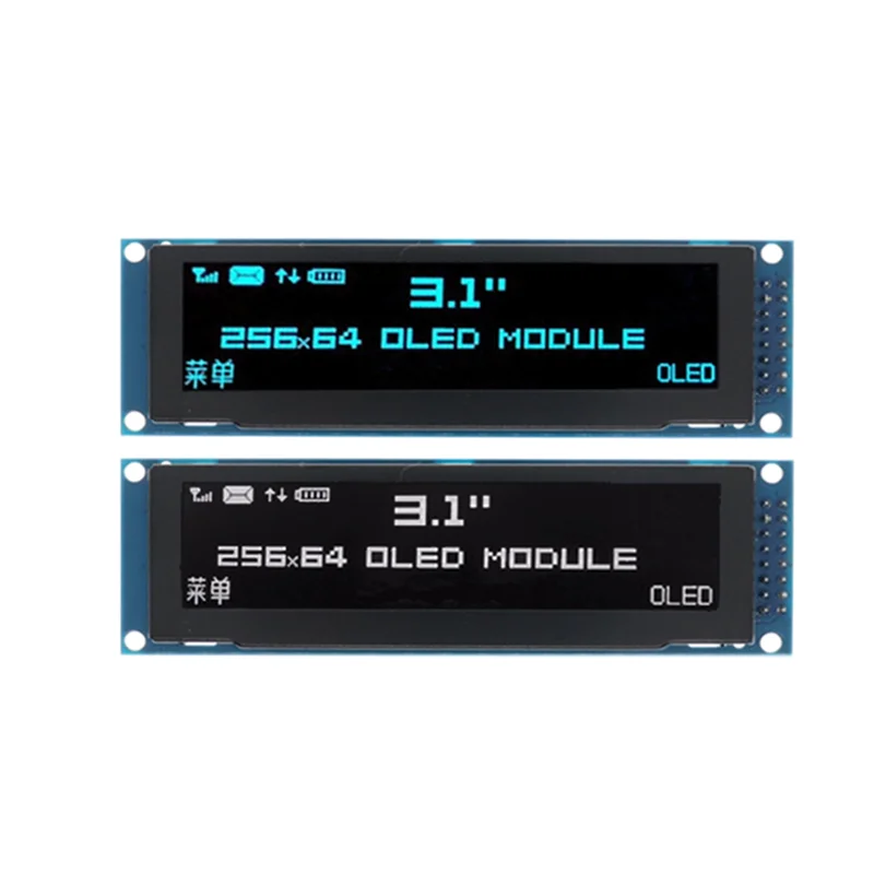 A47F-3.12 인치 OLED 디스플레이 256X64 SSD1322 드라이버 그래픽 LCD 모듈 Arduino/C51 용 병렬/SPI 납땜 핀
