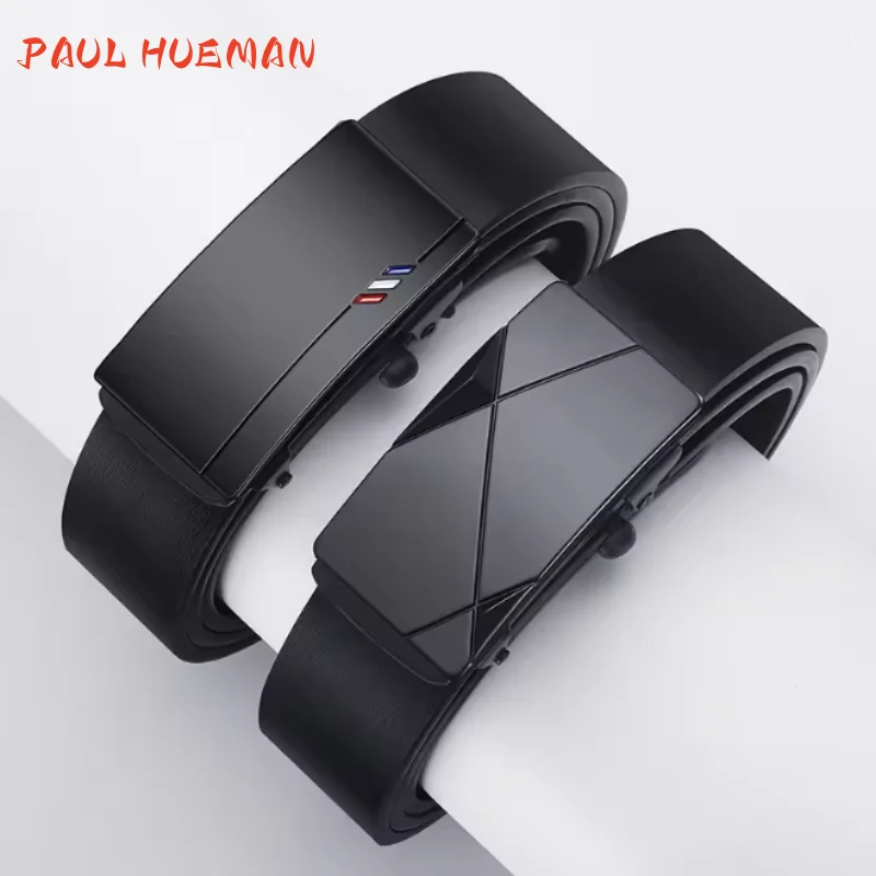 Stylish Men's Automatic Buckle Belt In Pu Leather For Business_voghion.com