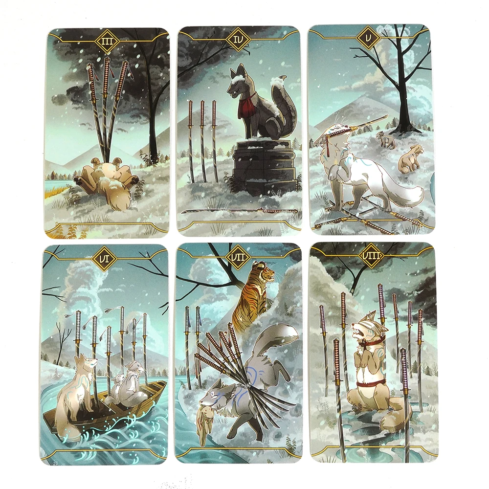 Seasonal Fox Tarot kitseysu to kitsune tarot 78 Cards Tarot english version 6
