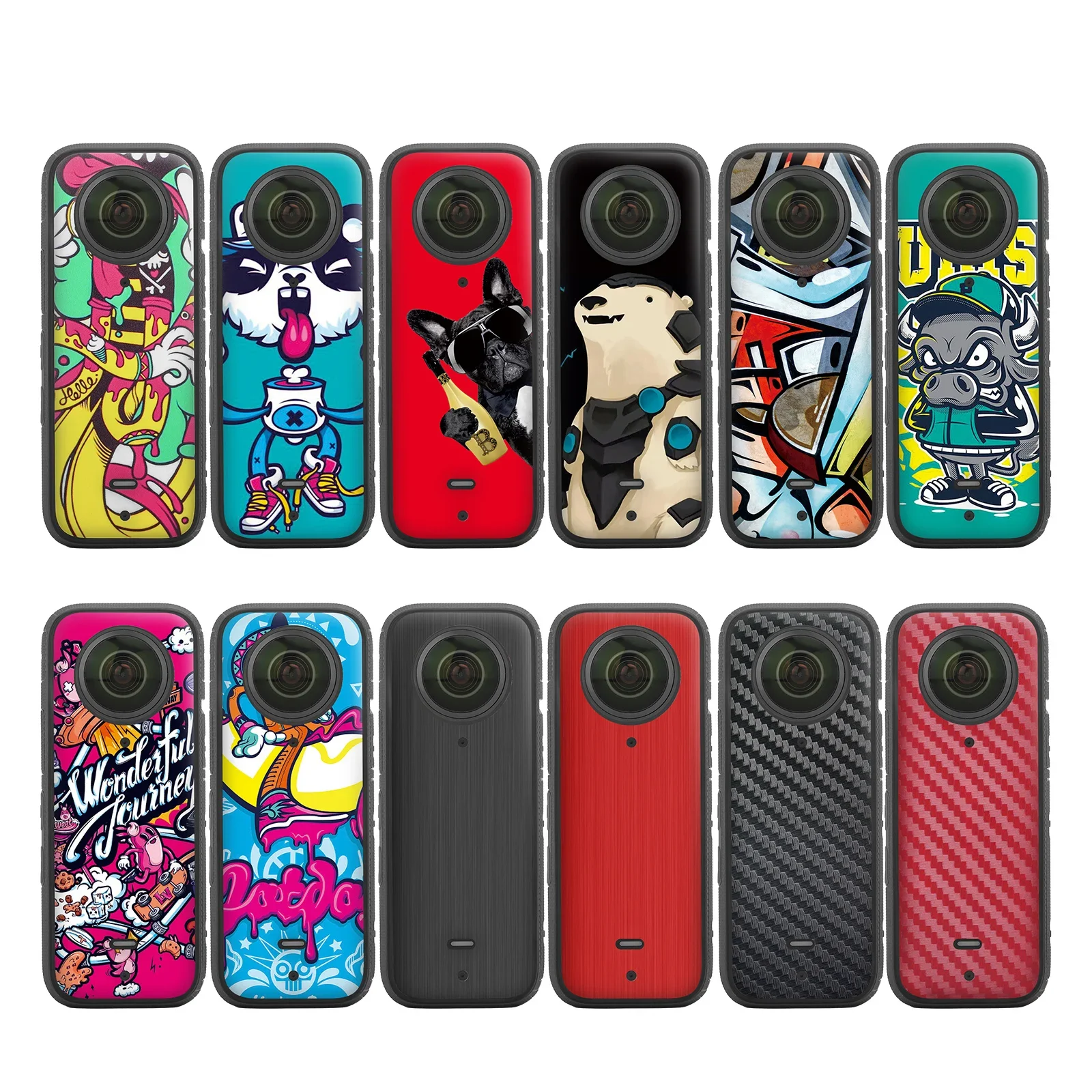 인스타 360 X3 용 PVC 스티커 데칼, 컬러 스티커 보호 필름, 방수 데칼, 탈착식 스킨, 인스타 360 One X3 액세서리