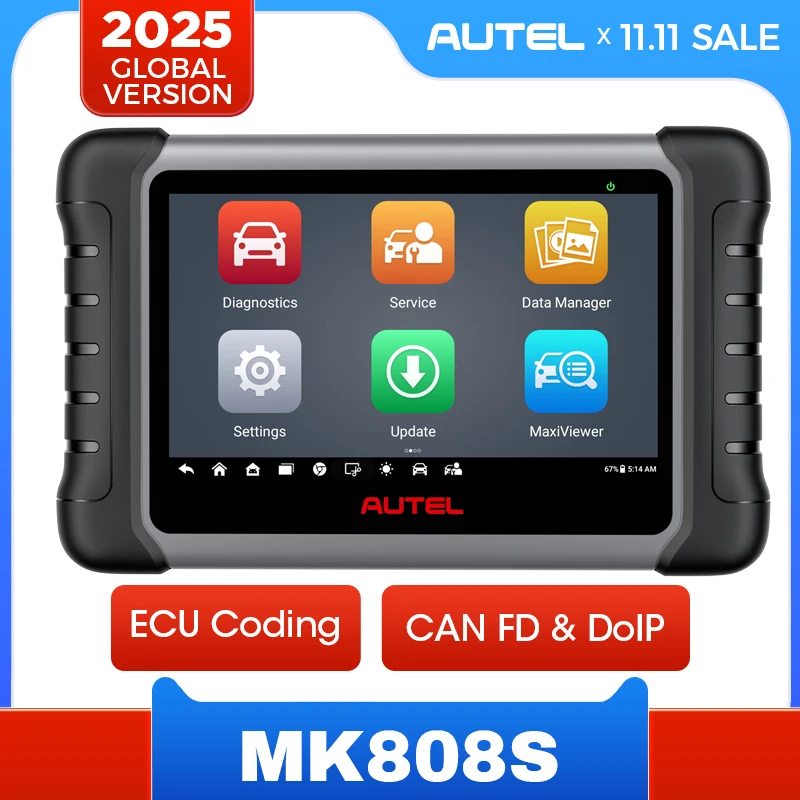 車診断ツール Autel MaxiCOM MK808 MK808S OBD2 スキャナ双方向制御