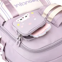 2024 Kitten print Primary School Backpack 1-6 Grade Cute Colorful School Bags For Girls Waterproof Large Capacity Schoolbags sac 2
