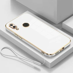 Luxurious Square Plating Shockproof Back Cover for Huawei nova 3i (Gs6D White)