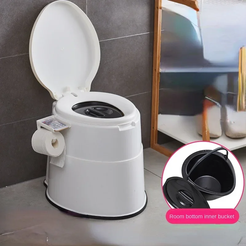 

Portable Toilet, Pregnant Woman Toilet, Household Portable Spittoon, Household Adult Elderly Urine Bucket, Urinal Stool Chair