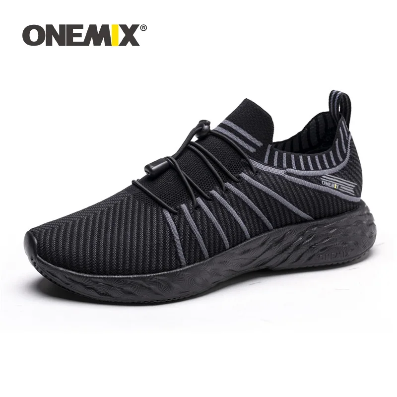 ONEMIX Waterproof Running Shoes for Men Summer Breathable Mesh Unisex Sneakers For Outdoor Slip-on Male Walking Trekking Shoes