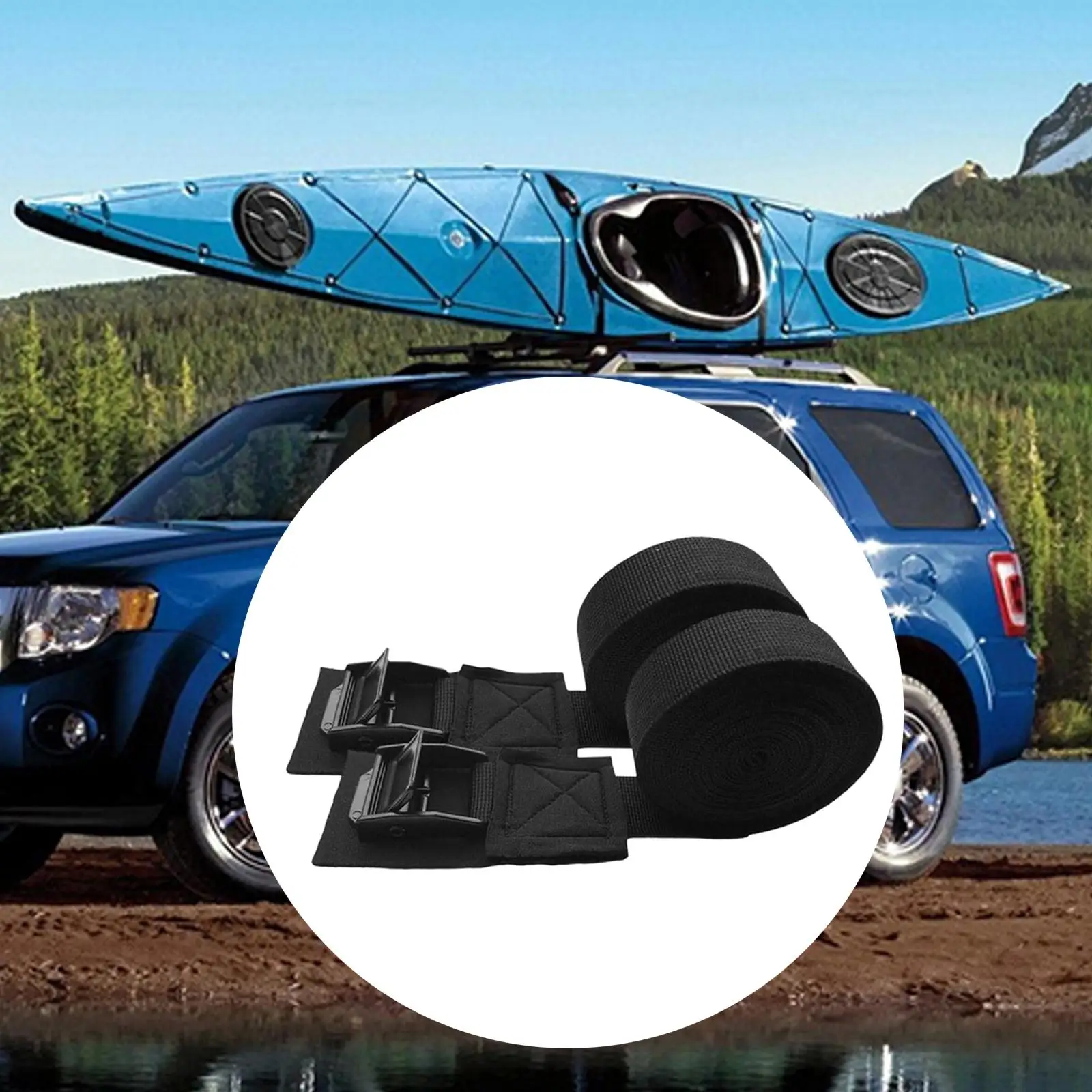 Tie Down Strap Premium Roof Rack Strap Lashing Strap for Padded Crossbars Paddleboard Paddleboards Surfboards Car Roof Rack