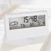 Thermo-Hygrometer Clock Creative Weather Display Electronic Alarm CLock Home Office Bedroom Decorative Alarm Electronic Clock 2