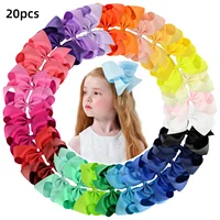 20pcs Sweet Random Color Bow Hair Clip Sets for Women Girls Handmade Bows Hairpins Holiday Hair Clip Baby Hair Accessories Gifts 1