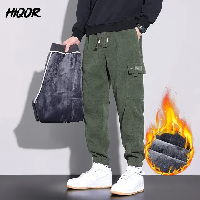 스타일과 편안함의 완벽한 조화: HIQOR 남성용 겨울 플리스 캐주얼 바지