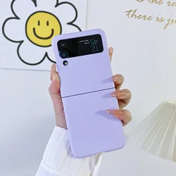 Minimalist Solid Color Protective Phone Case, Foldable Design for Z Flip 4 (PURPLE)