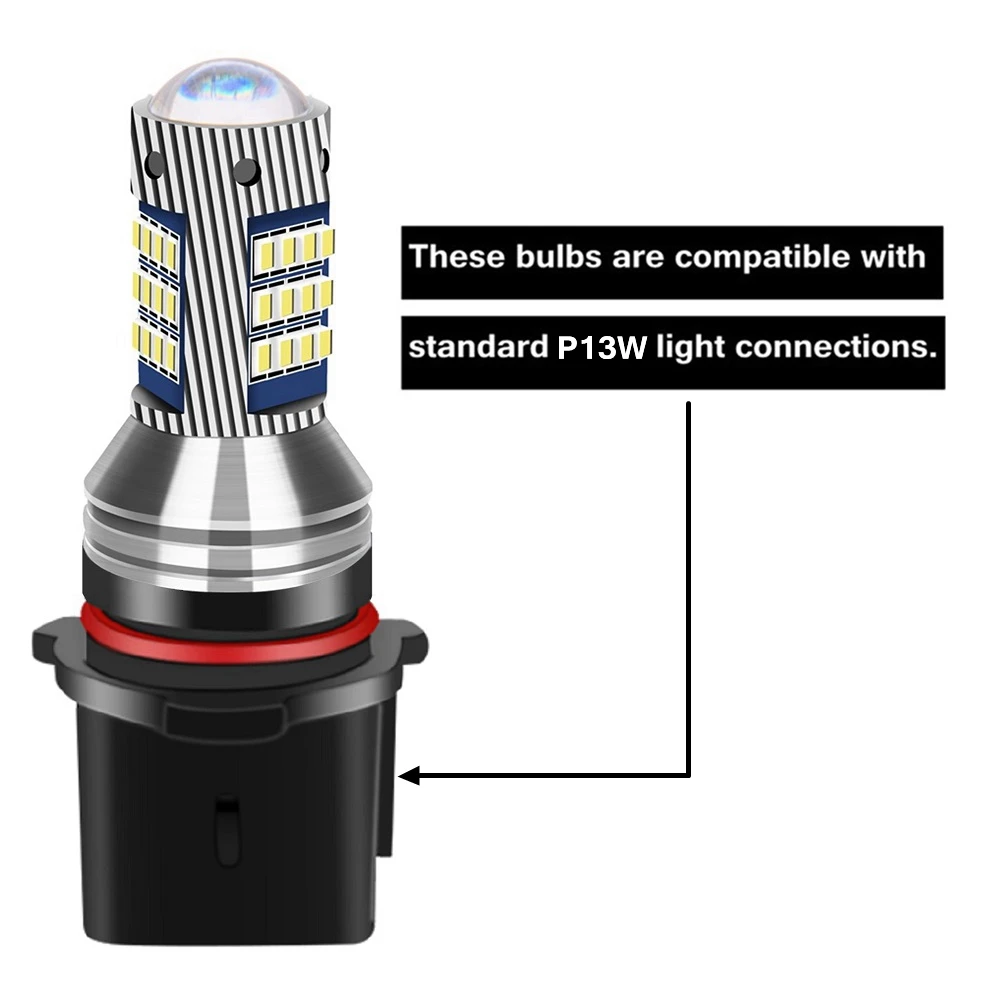 2PCS ο P13W   2016 LED ڵ DRL   ְ  Ʈ ڵ Ƽ Ȱ  Foglamps 6000K  12V