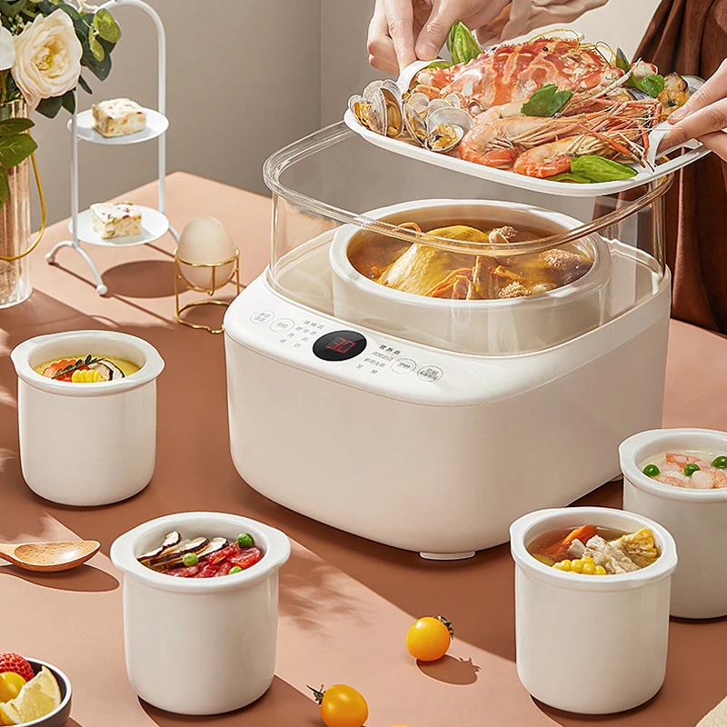 

Electric Stew Pot Electric Steamer Stewed Household Porridge Artifact Bird's Nest Special Automatic Pot Cooker 220V