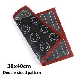 Enhanced Silicone Non-Stick Baking Mat - Two-Sided Perforated Pastry and Cake Sheet Liner (30x40cm) (40x30cm A)