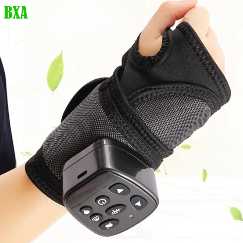 BXA Wrist Massager Multi-Function Joint Vibration Wristband Air Pressure Kneading Hot Compress Meridian Physiotherapy Instrument infrared electric heating ankle protector sprain recovery joint pain warm mugwort far heat compress ankle protector