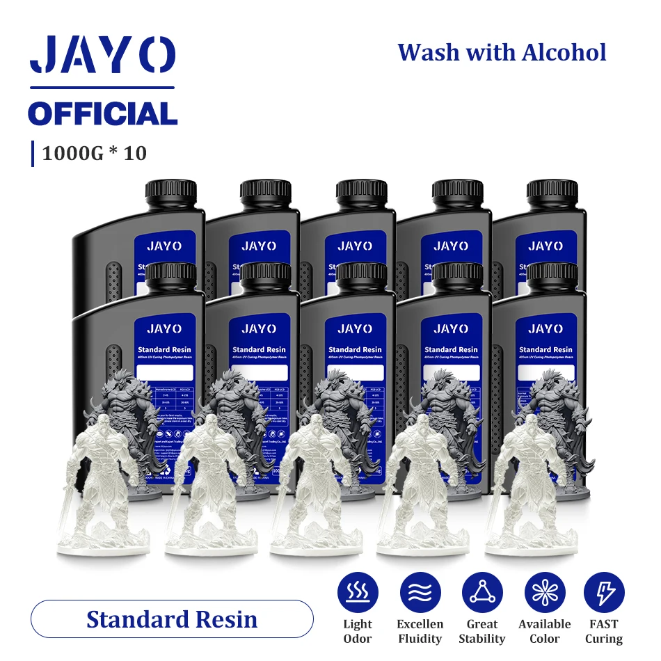 JAYO 10 Bottles 3D Resin Standard Fast Curing 14K Standard Standard Plus LCD DLP SLA Printer