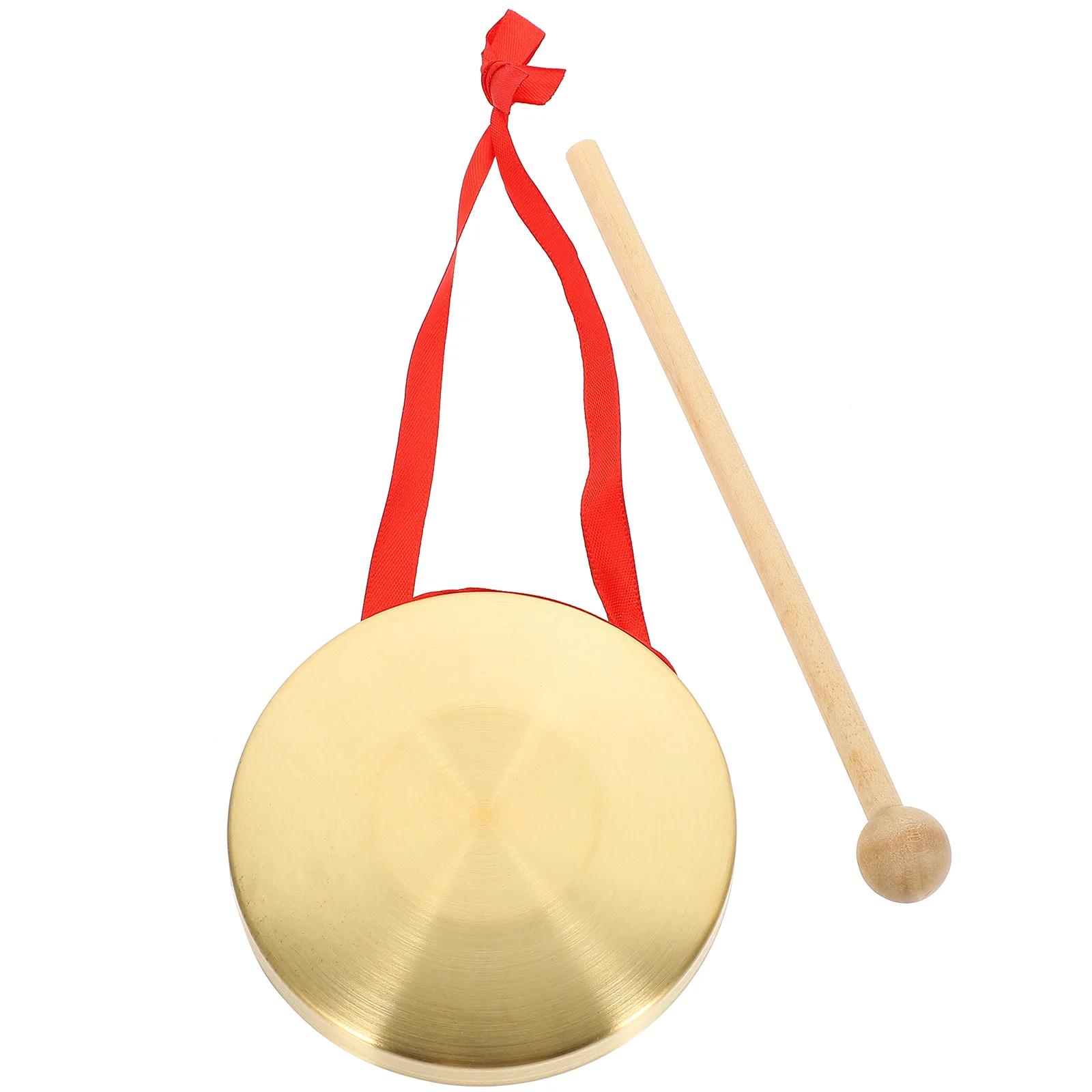 1 Set Mini Copper Gong Hand Percussion Instrument Creative Music Toy for Festival Party Opera Copper Gong Drum Resonant Loud