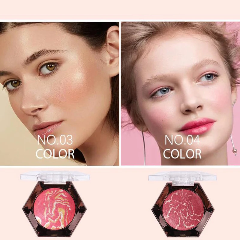 Baked Blush Palette Brighten Marbleized Blush Pink Butter Cream Creamy