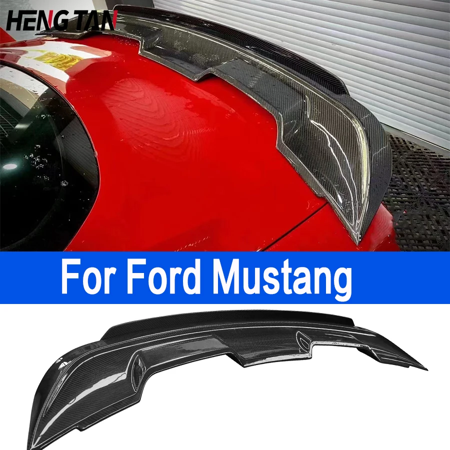 

For Ford Mustang spoiler 2015-2021 GT500 Style Carbon Fiber Tail fins Rear Deck Spoiler Duckbill Car Wing Retrofit the rear wing