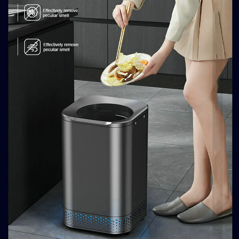 Food Waste Disposer Machine Crusher Trash Can Kitchen Food Waste Composting Waste Device Small Garbage Disposer Indoor Household