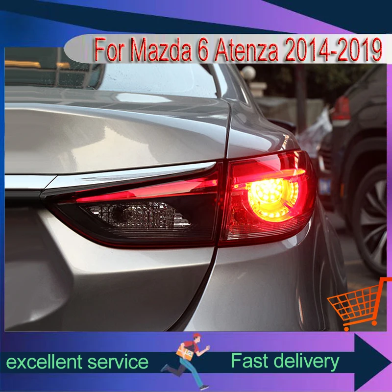 

Car Styling for Mazda 6 Atenza Mazda6 2014-2019 Taillight LED DRL Modified Brake Tail Lights Rear Automotive Tools Accessories