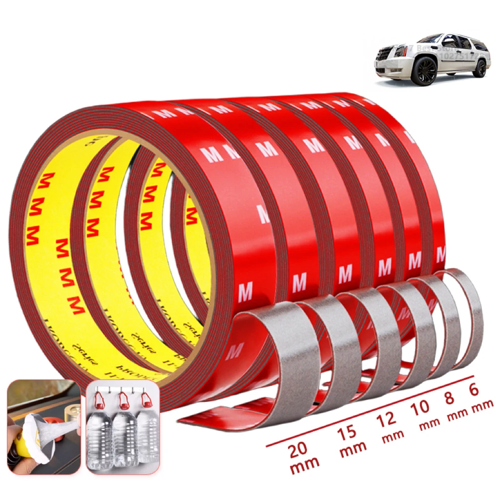 Extra Strong Double-Sided Adhesive Tape with High Viscosity, 3 Meters Long and 0.8mm Thick – No Residue Removal