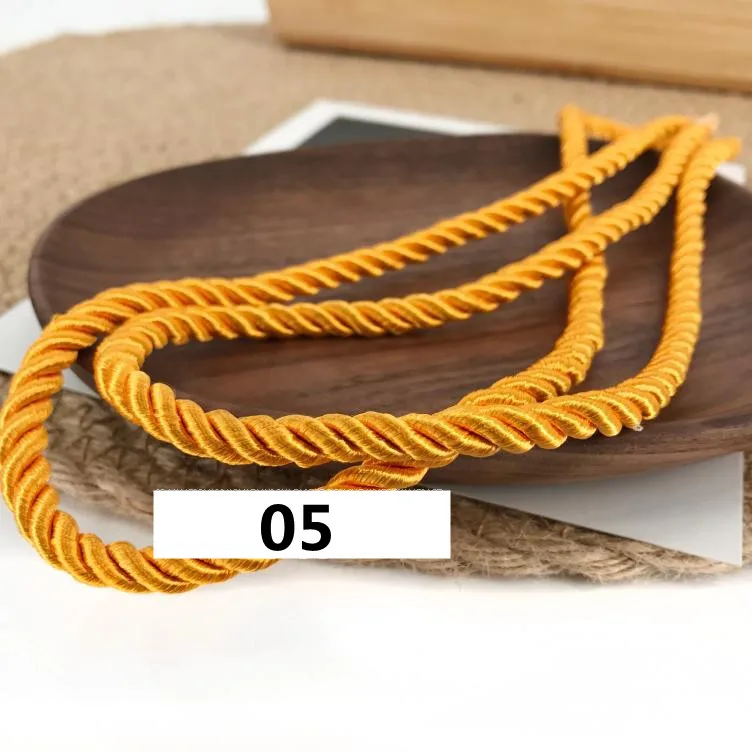 5m 3mm Three-Strand Colorful Polypropylene Rope for Rustic Home Decor & DIY Projects