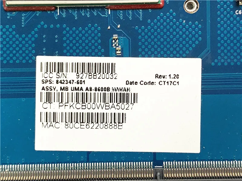 Usado para hp Probook 645 655 g2 Motherboard A88600b 8423476050a2723801-mb-a02 001 842347501 842347-601 100 Testado Inteiramente - Imagem 5